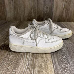 Nike Air Force 1 AF1 One PS Triple White Youth US Size 12C 314193-117 Shoes